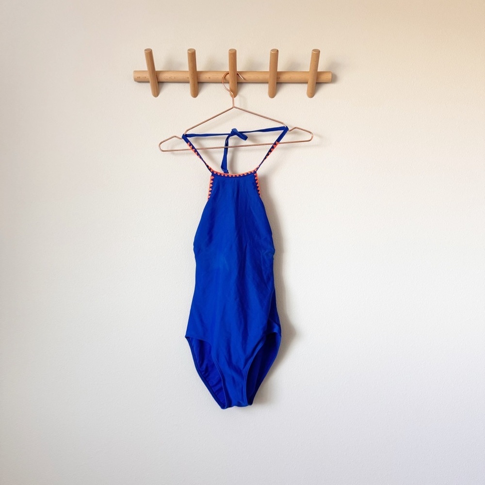 Seekers Australia Blue Halter Swimsuit